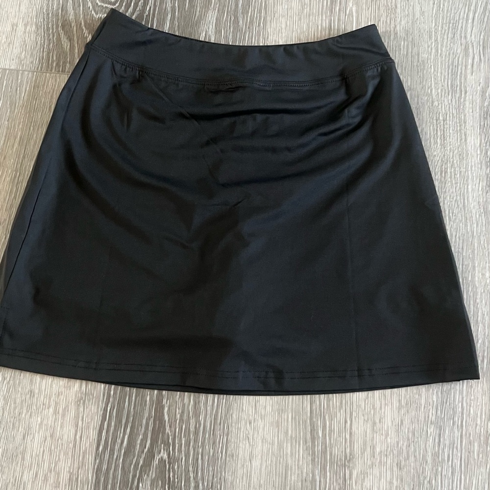 Black A-Line Skirt with Smooth Finish